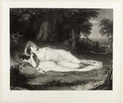 Ariadne, engraved by Asher B. Durand by John Vanderlyn